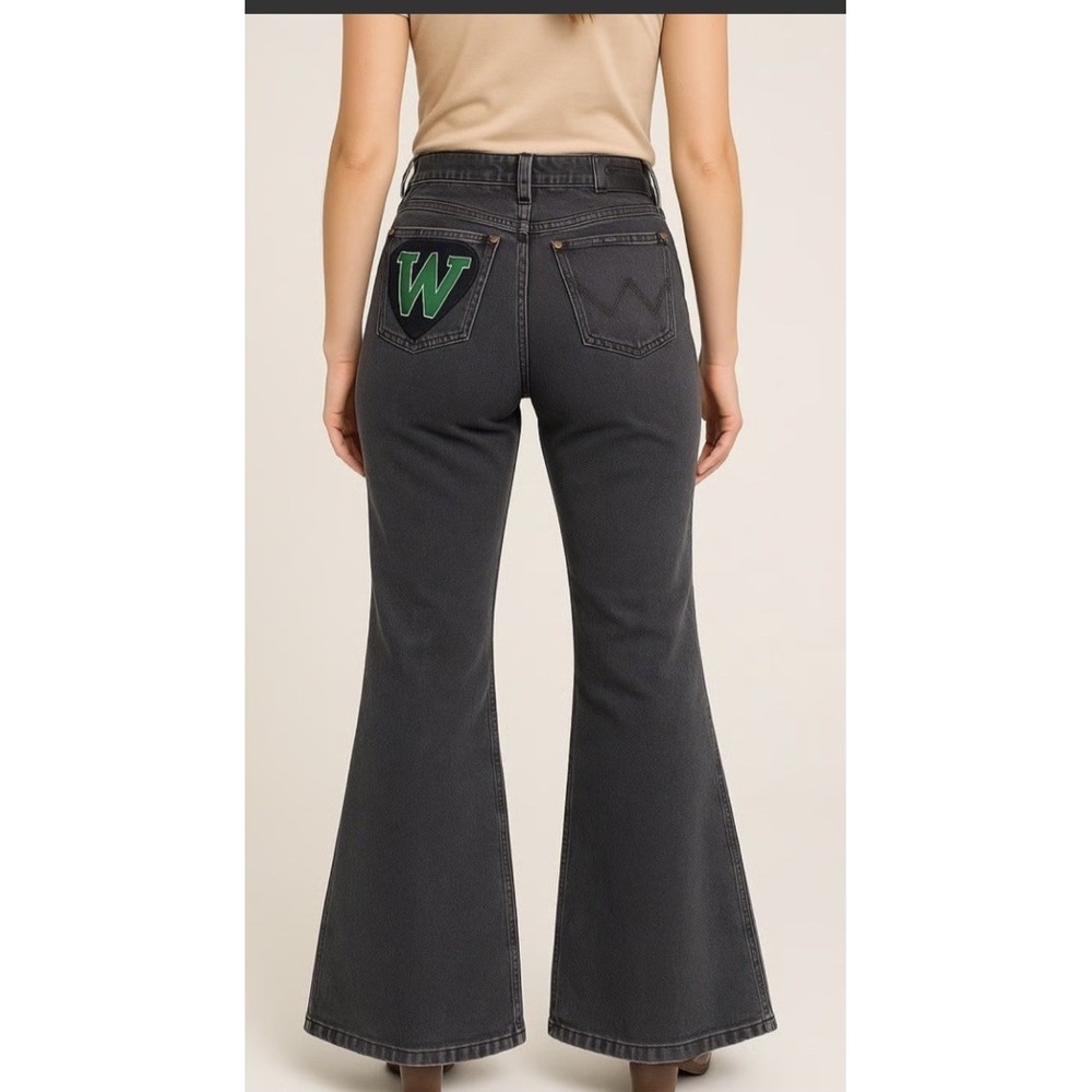 Nwt Wrangler Wanderer 622 High Rise Flare Jeans 26x32 Black Bell Bottoms New!‎